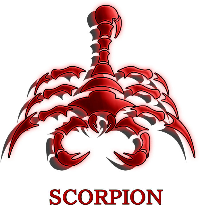 Red Scorpion Artwork PNG Image