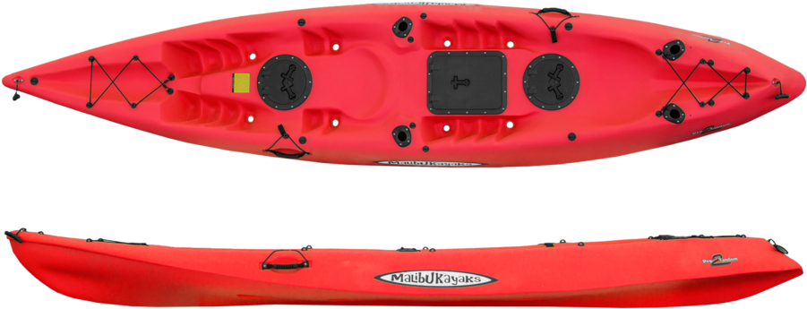 Red Sit On Top Kayak Malibu PNG Image