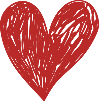 Red Sketched Heart Transparent Background.png PNG Image