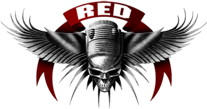 Red Skull Wings Logo PNG Image