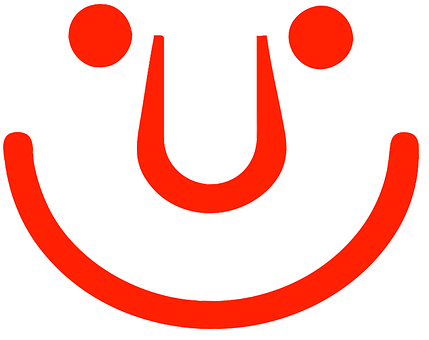 Red Smiley Face Graphic PNG Image