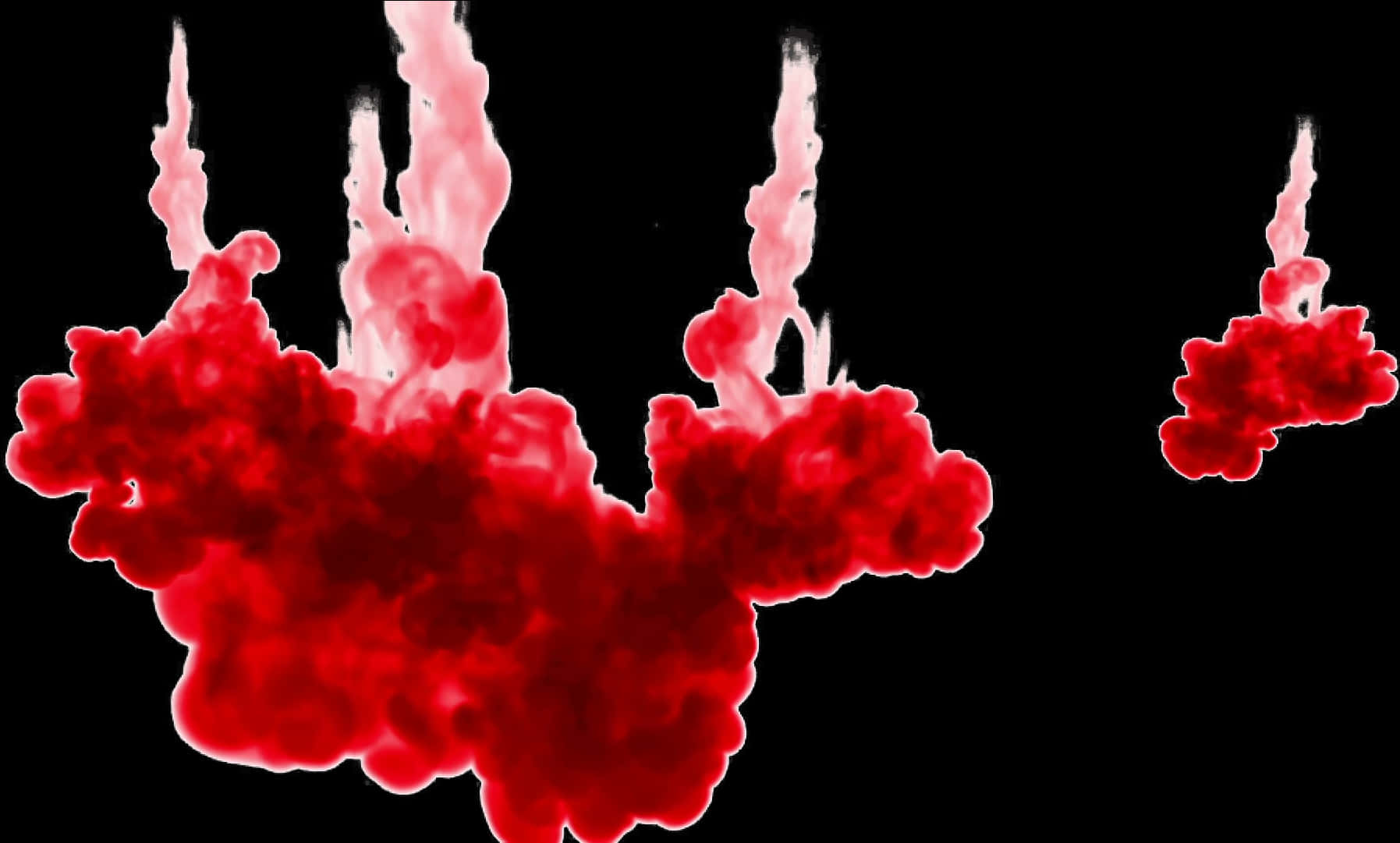 Red Smoke Plumes Abstract PNG Image