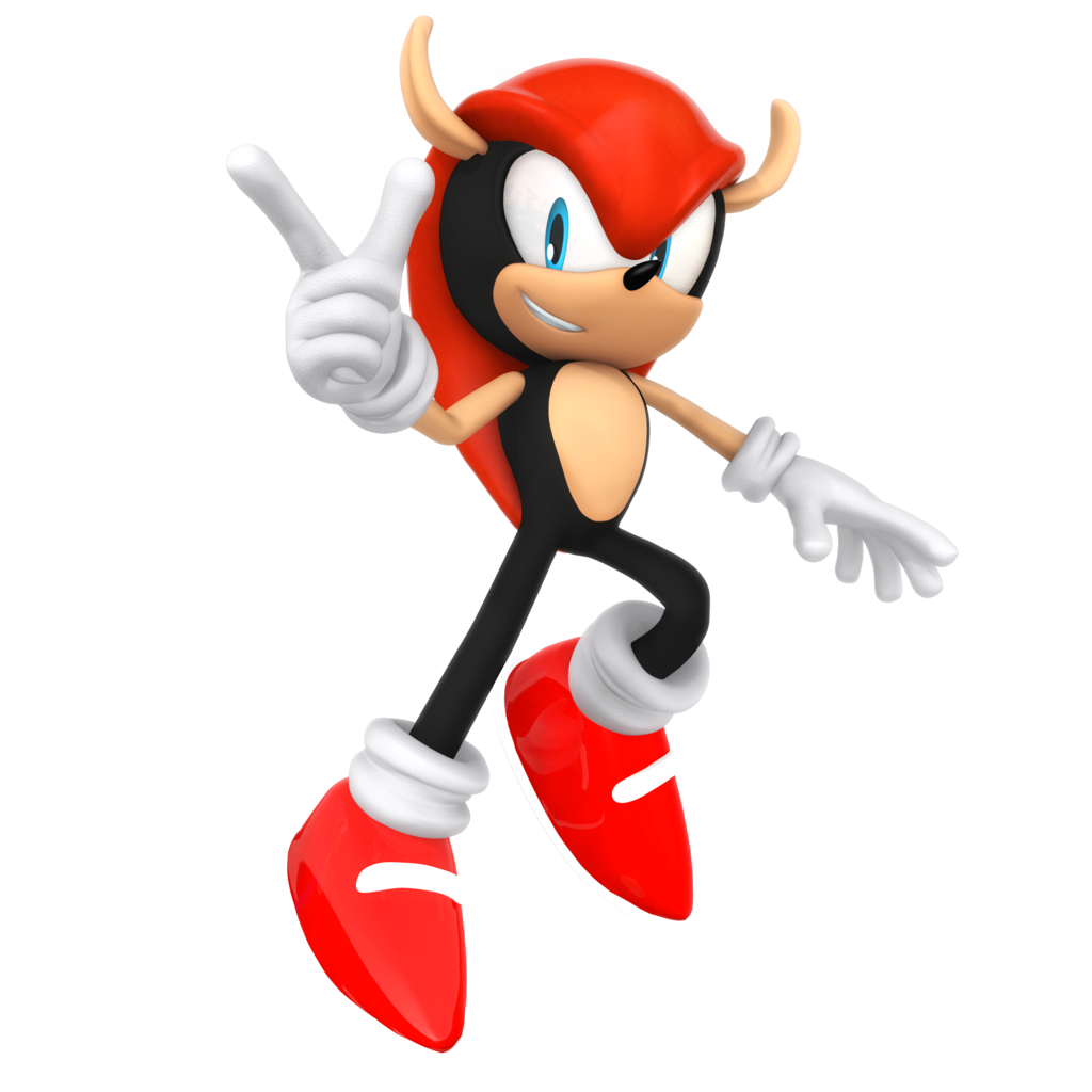 Red Sneakered Character Pointing PNG Image