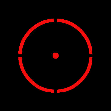 Red Sniper Crosshair Graphic PNG Image