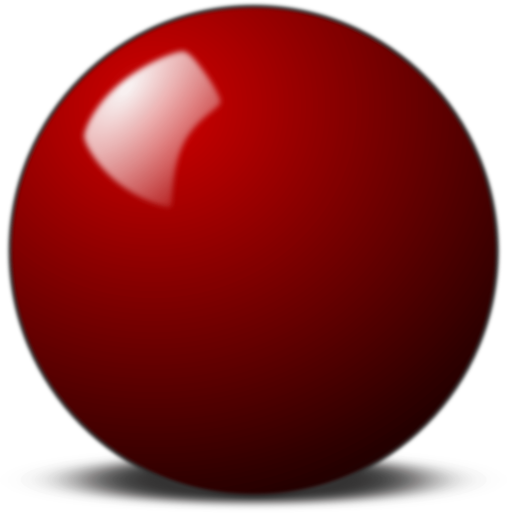 Red Snooker Ball Illustration PNG Image