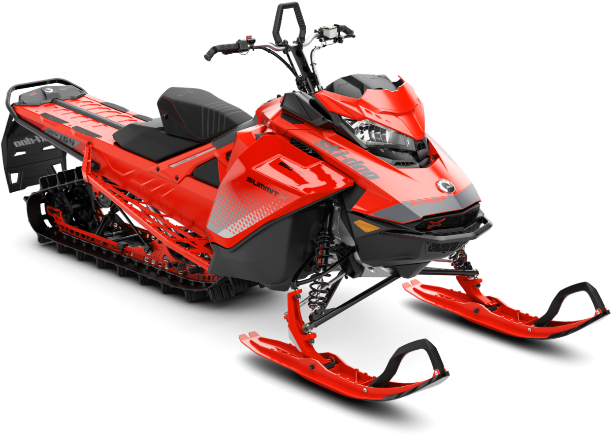 Red Snowmobile Summit Model PNG Image