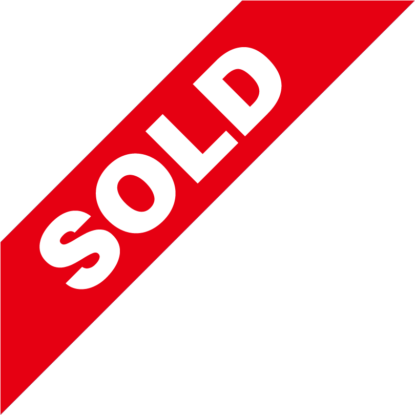 Red Sold Sign Grey Background PNG Image