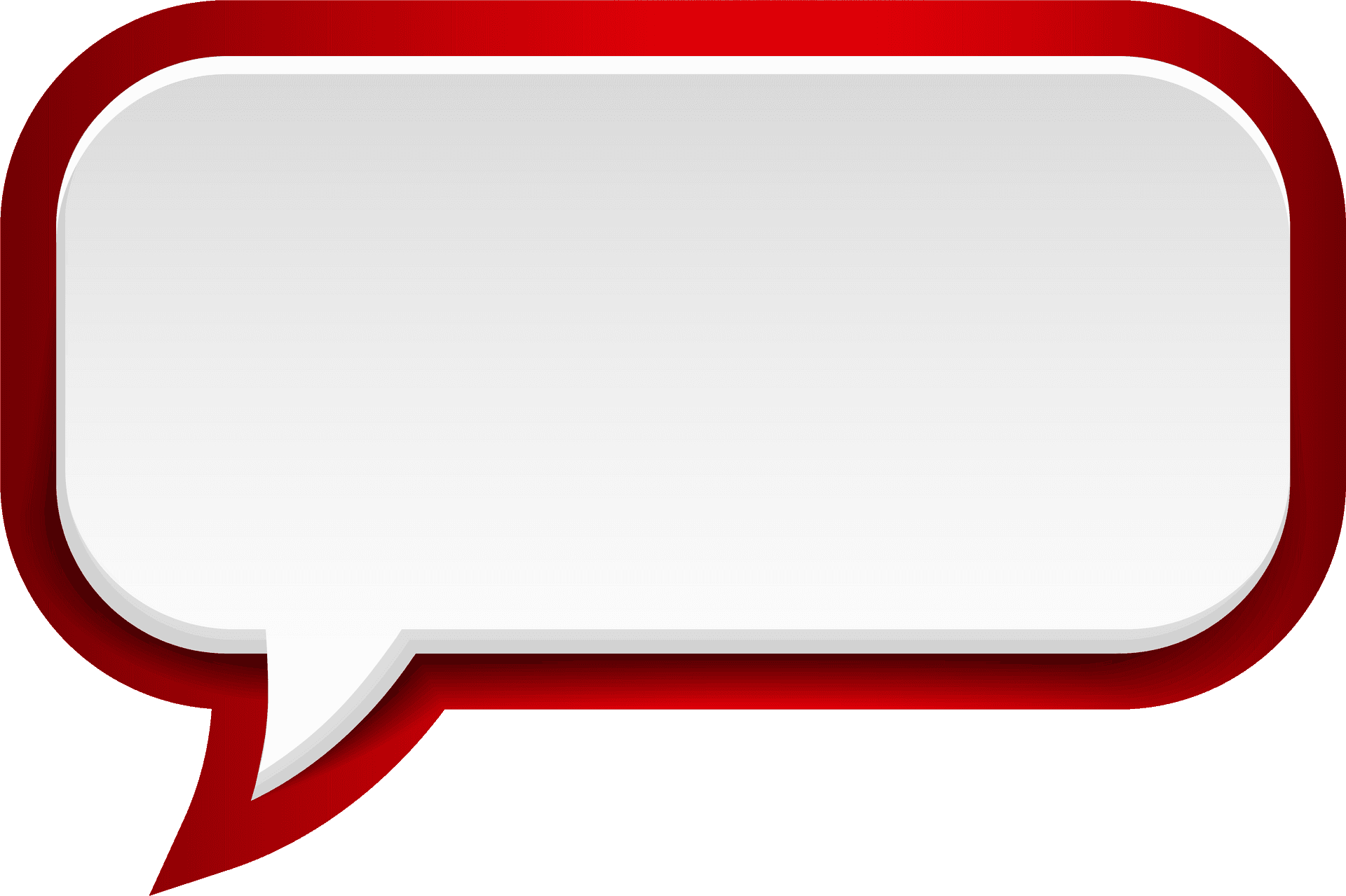 Red Speech Bubble Graphic PNG Image