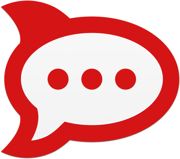 Red Speech Bubble Icon PNG Image