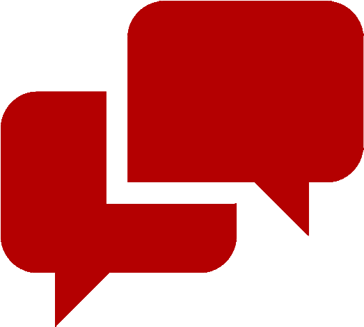 Red Speech Bubbles Graphic PNG Image