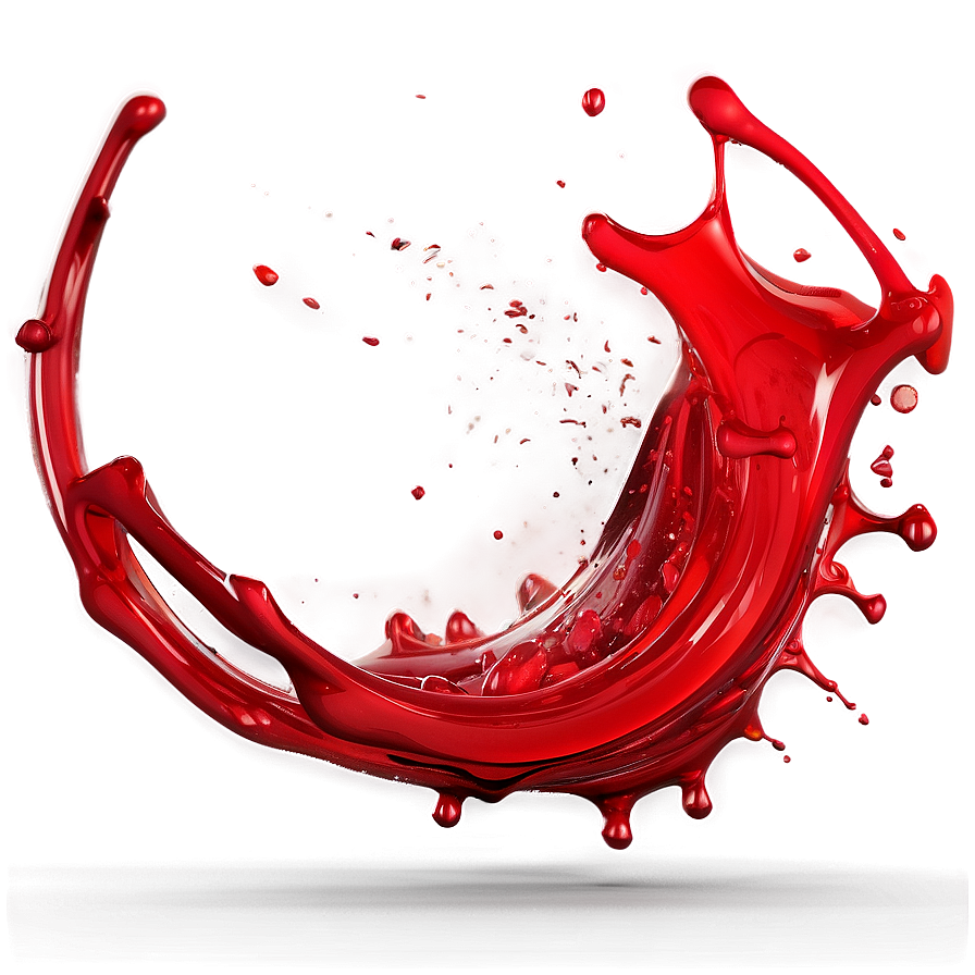 Red Splash 3d Png Jjw38 PNG Image