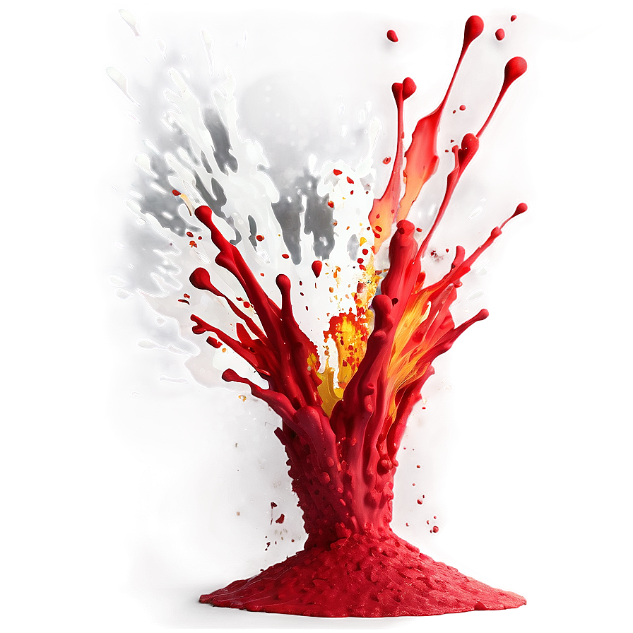 Red Splash Explosion Png 6 PNG Image