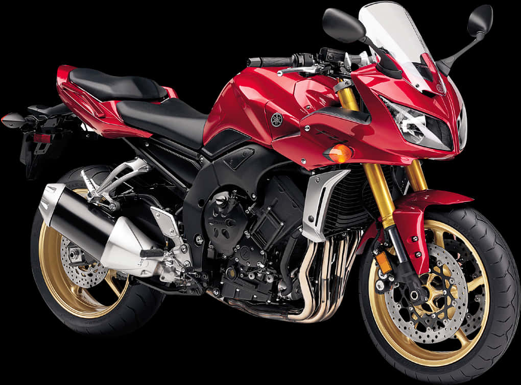 Red Sport Motorcycle Isolated PNG Image