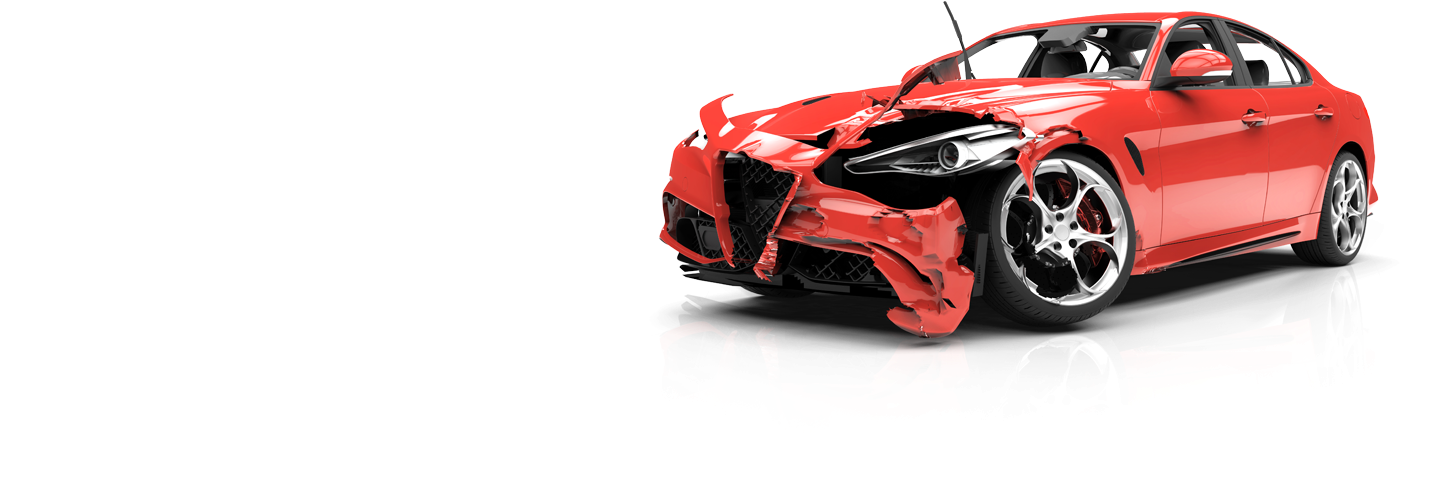 Red Sports Car After Collision.png PNG Image