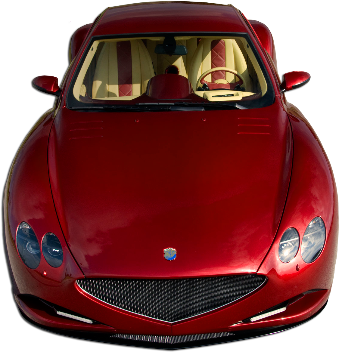 Red Sports Car Front View PNG Image