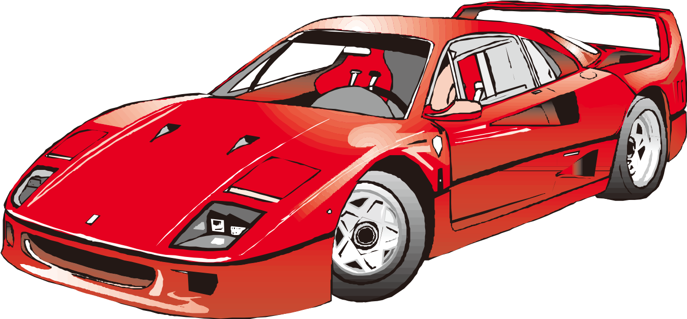 Red Sports Car Illustration PNG Image