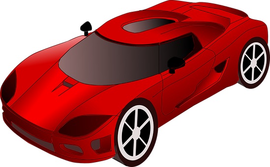 Red Sports Car Illustration PNG Image