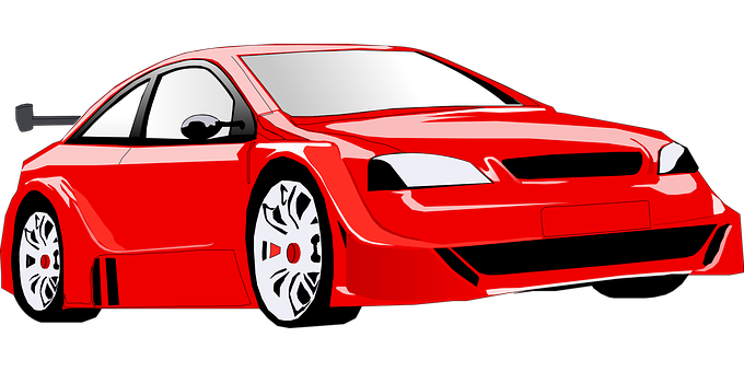 Red Sports Car Illustration PNG Image