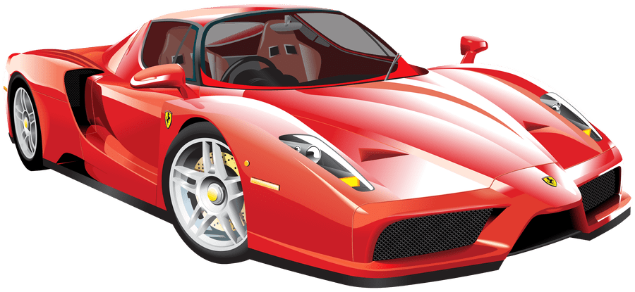 Red Sports Car Illustration PNG Image