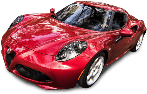 Red Sports Car Isolated Background PNG Image