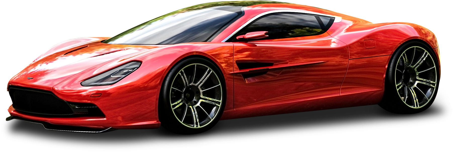 Red Sports Car Sleek Design PNG Image