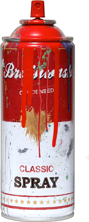 Red Spray Paint Can Dripping PNG Image