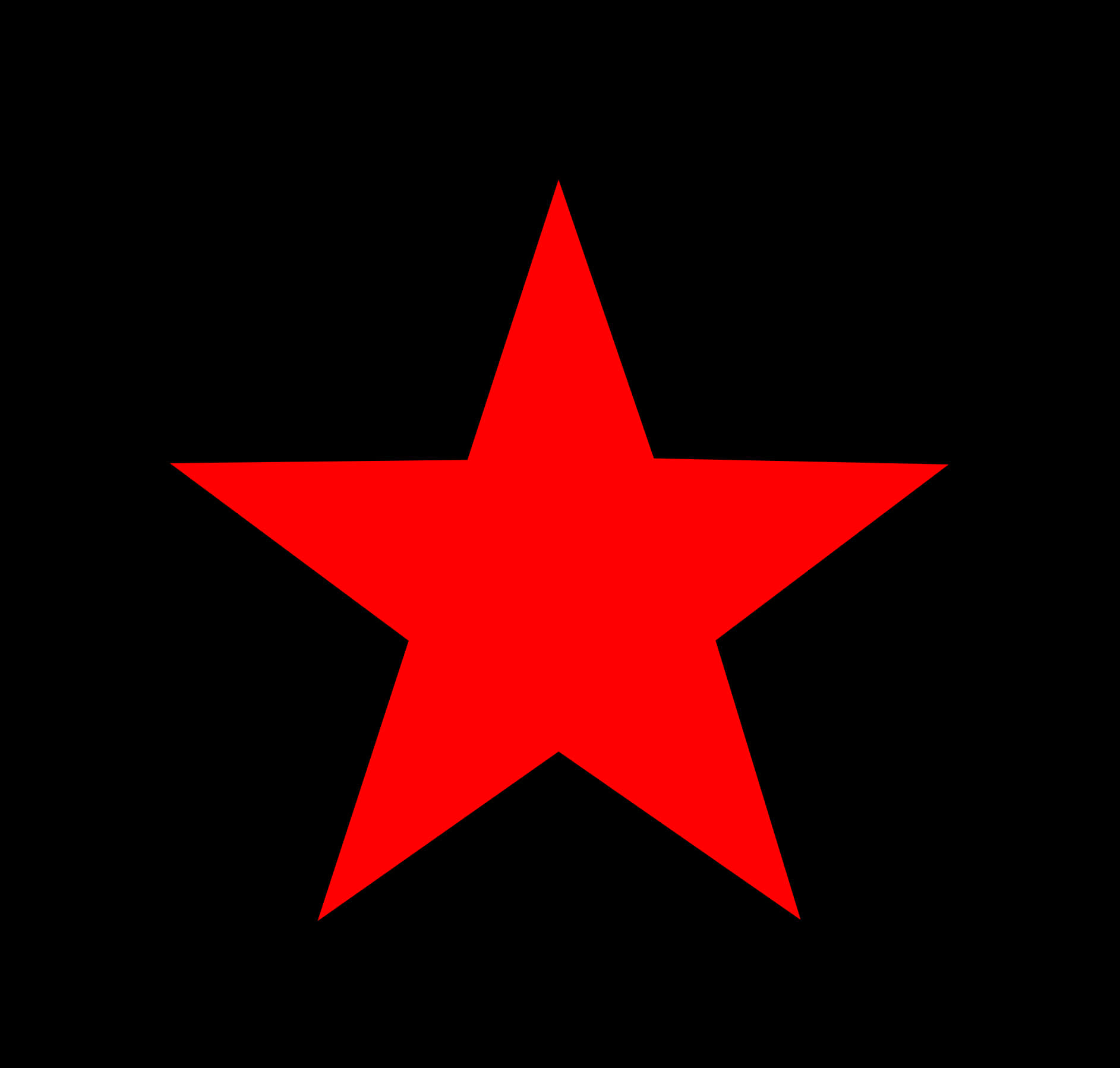 Red Star Black Background PNG Image