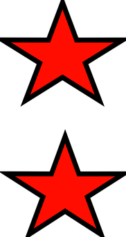 Red Stars Black Background PNG Image