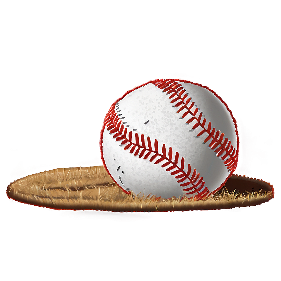 Red Stitched Baseball Seams Png Jan79 PNG Image