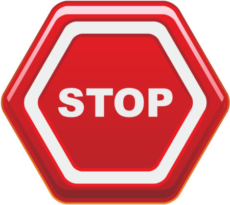 Red Stop Sign Octagon PNG Image