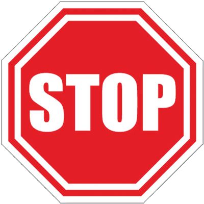 Red Stop Sign Octagon PNG Image