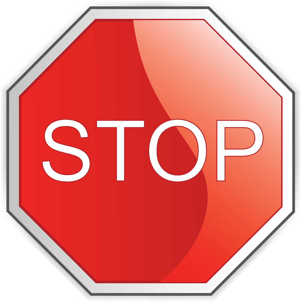 Red Stop Sign Octagon PNG Image