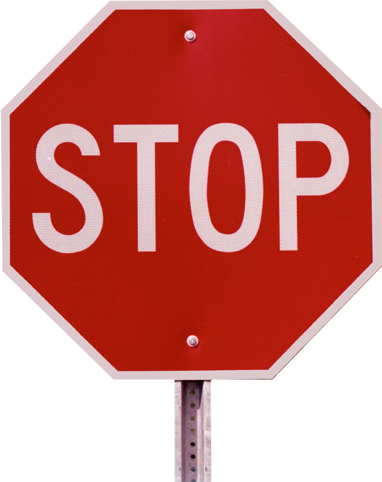 Red Stop Sign Octagon PNG Image