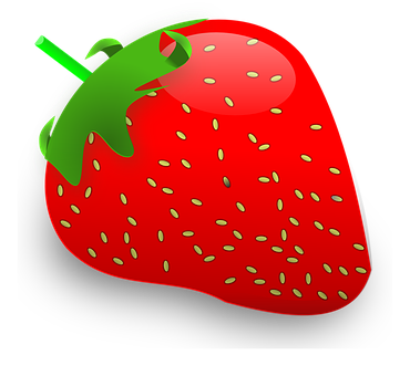 Red Strawberry Illustration PNG Image