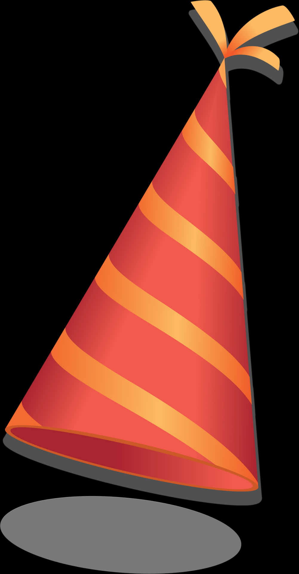 Red Striped Birthday Hat PNG Image