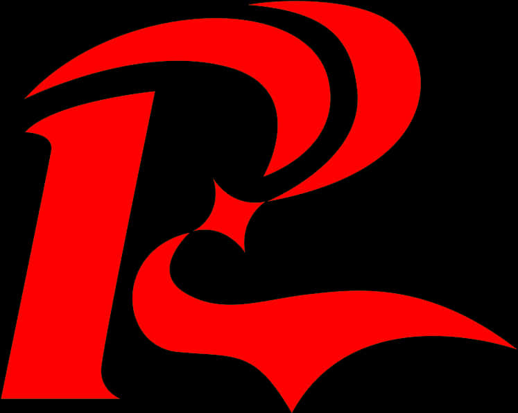 Red Stylized Letter R PNG Image