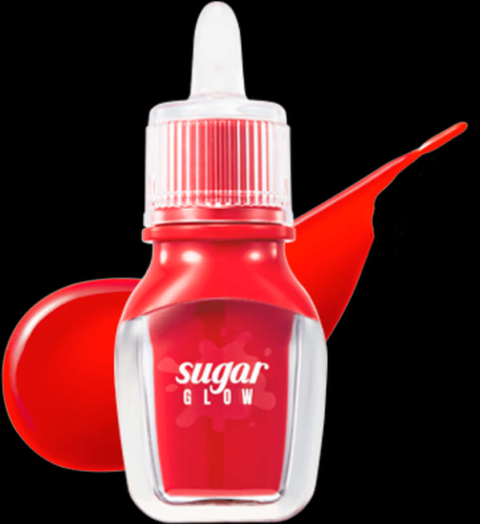 Red Sugar Glow Dropper Bottle PNG Image