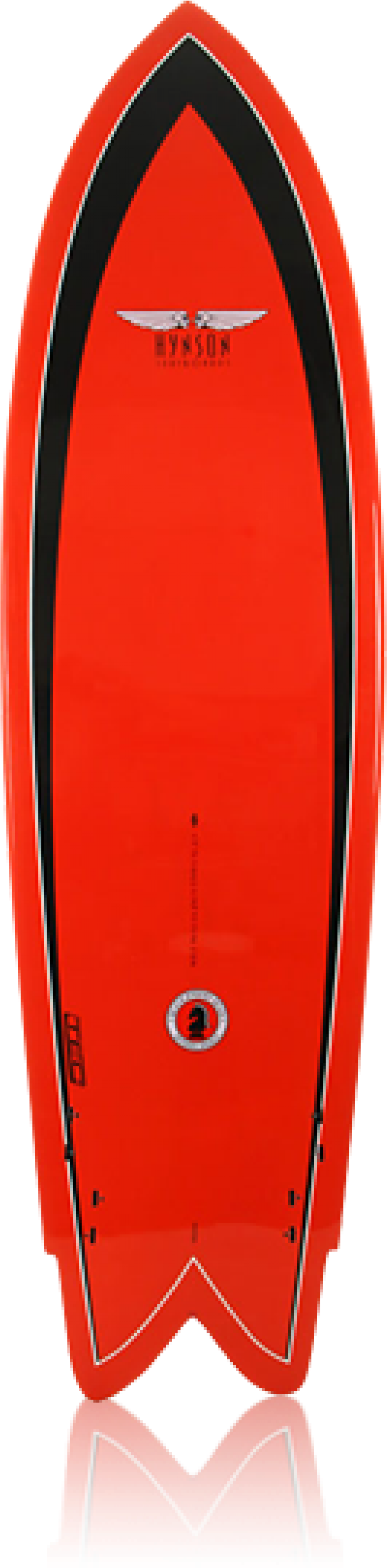 Red Surfboard Standing Vertical PNG Image