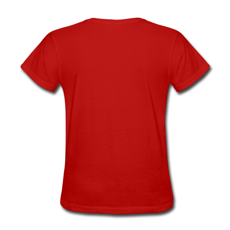 Red T Shirt Back View PNG Image