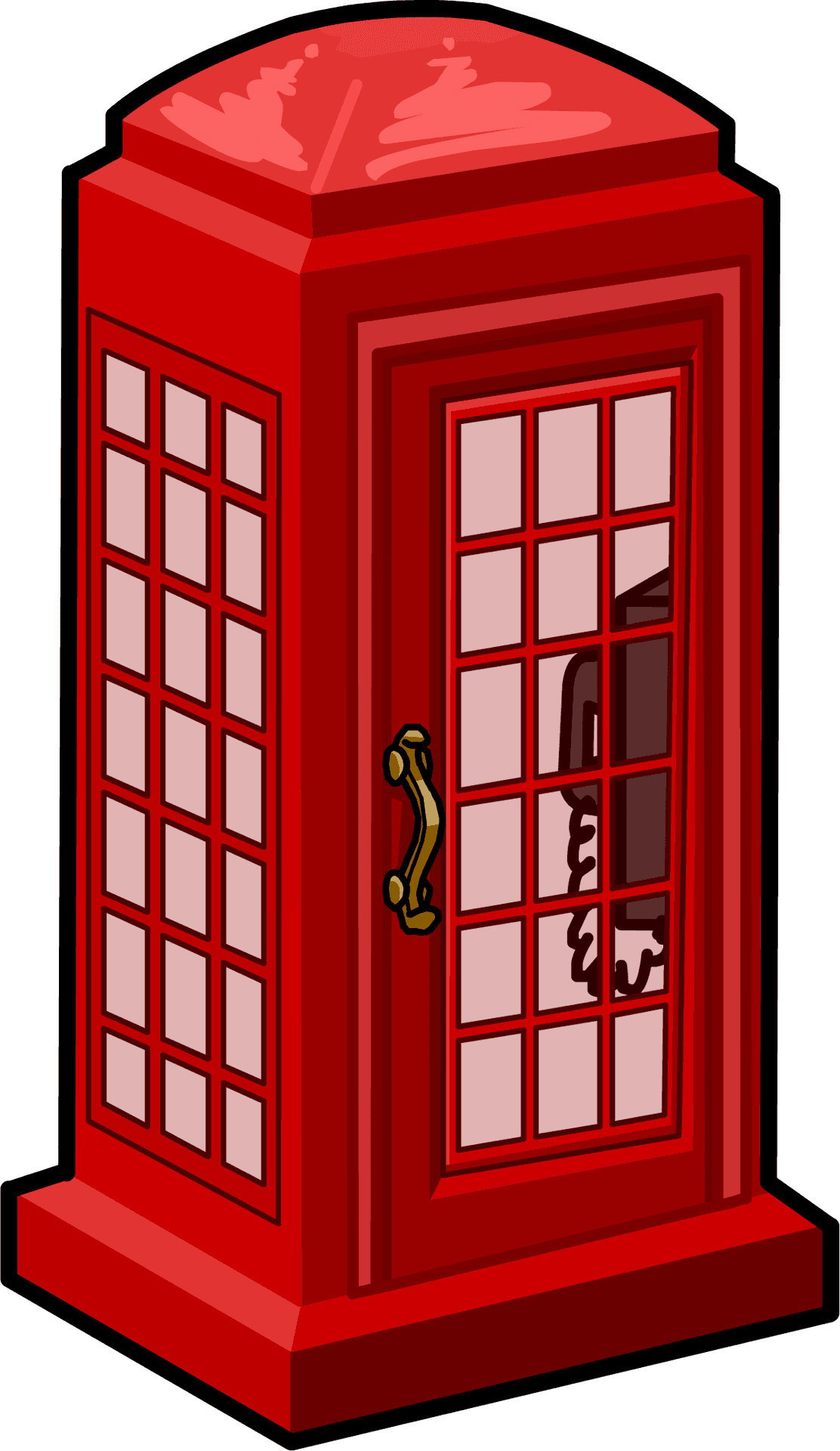 Red Telephone Booth Clipart PNG Image