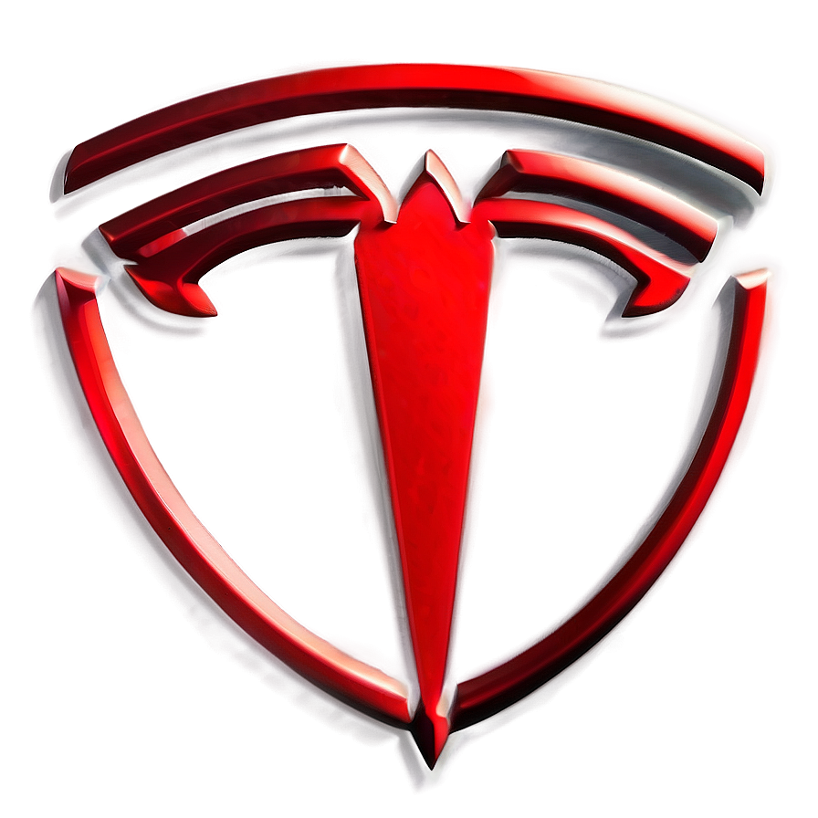 Red Tesla Logo Png Dby PNG Image