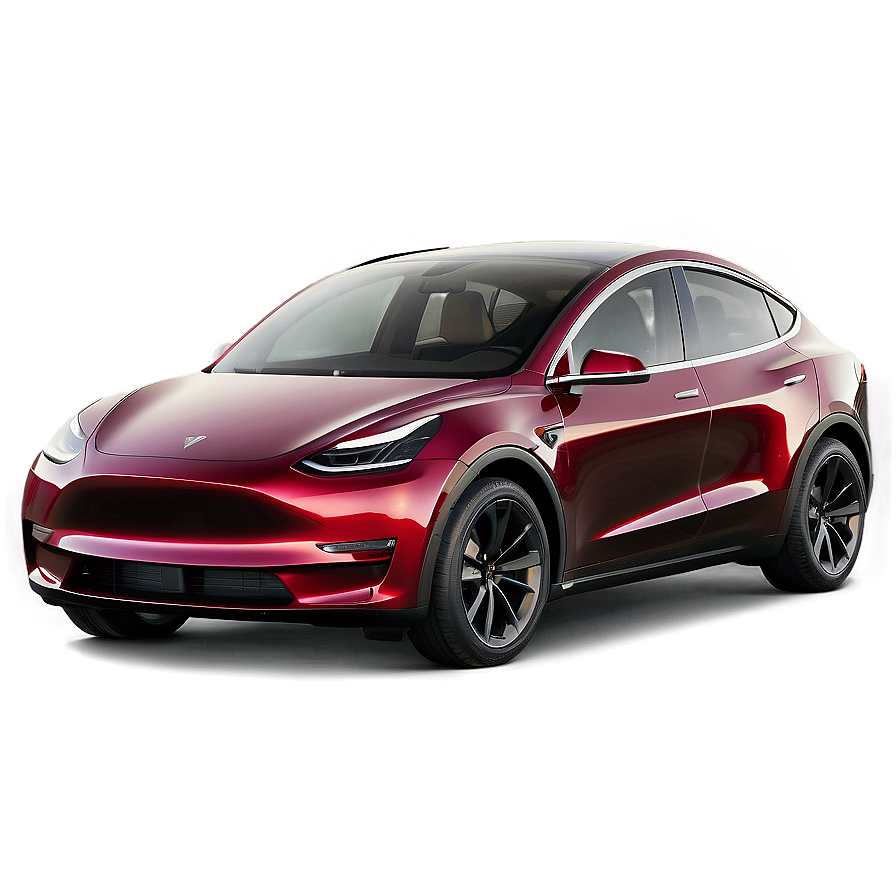 Red Tesla Model Y Png Wji77 PNG Image