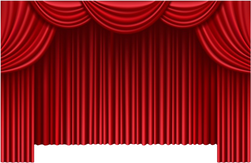 Red Theater Curtain Background PNG Image