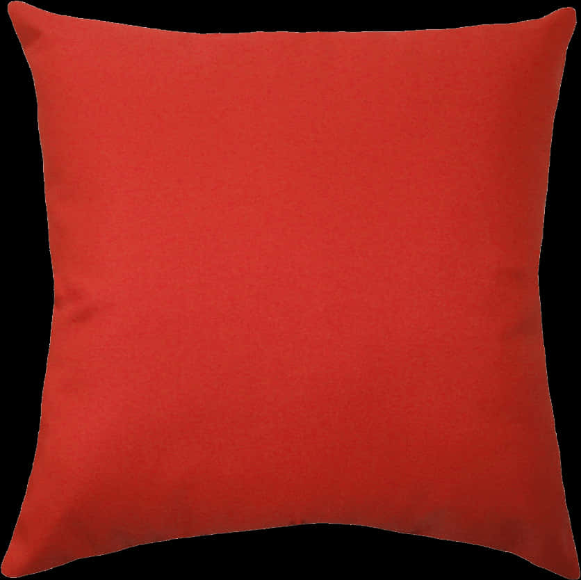 Red Throw Pillow Solid Color PNG Image