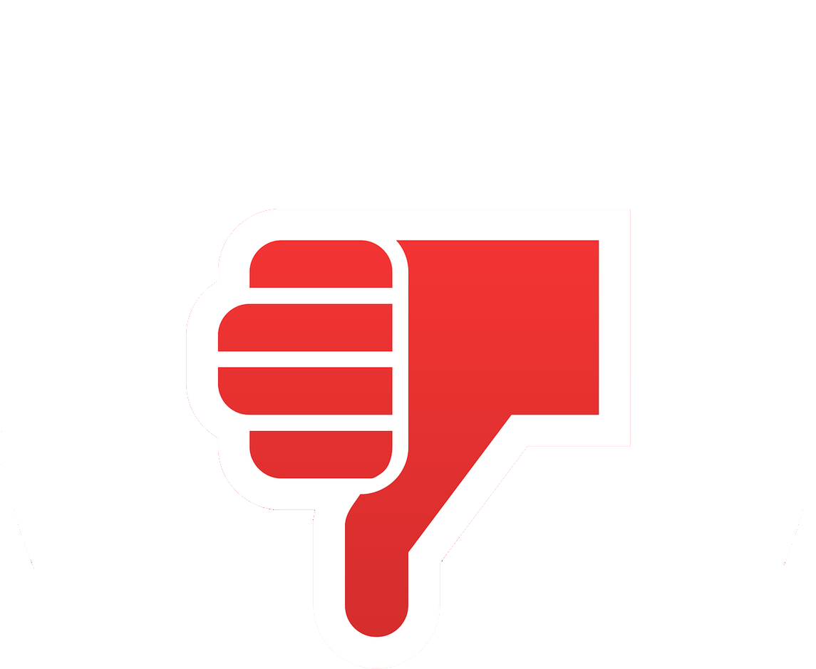 Red Thumbs Down Icon PNG Image