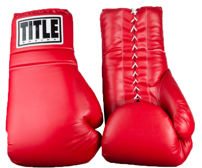 Red Title Boxing Gloves PNG Image