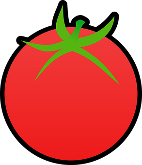 Red Tomato Graphic PNG Image