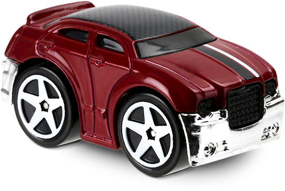 Red Toy Car White Stripes PNG Image