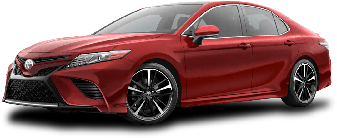 Red Toyota Camry Side View PNG Image