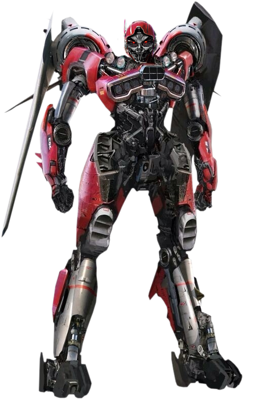 Red_ Transformer_ Stance PNG Image